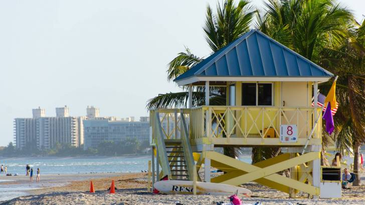 life guard shack on the beach in miami