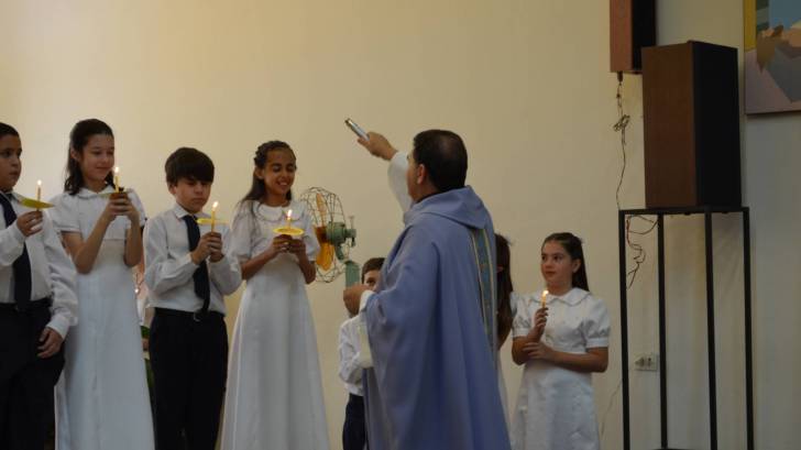 catholic service with children
