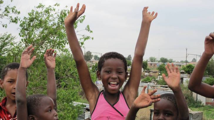 happy african children