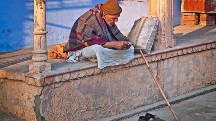 old man in india