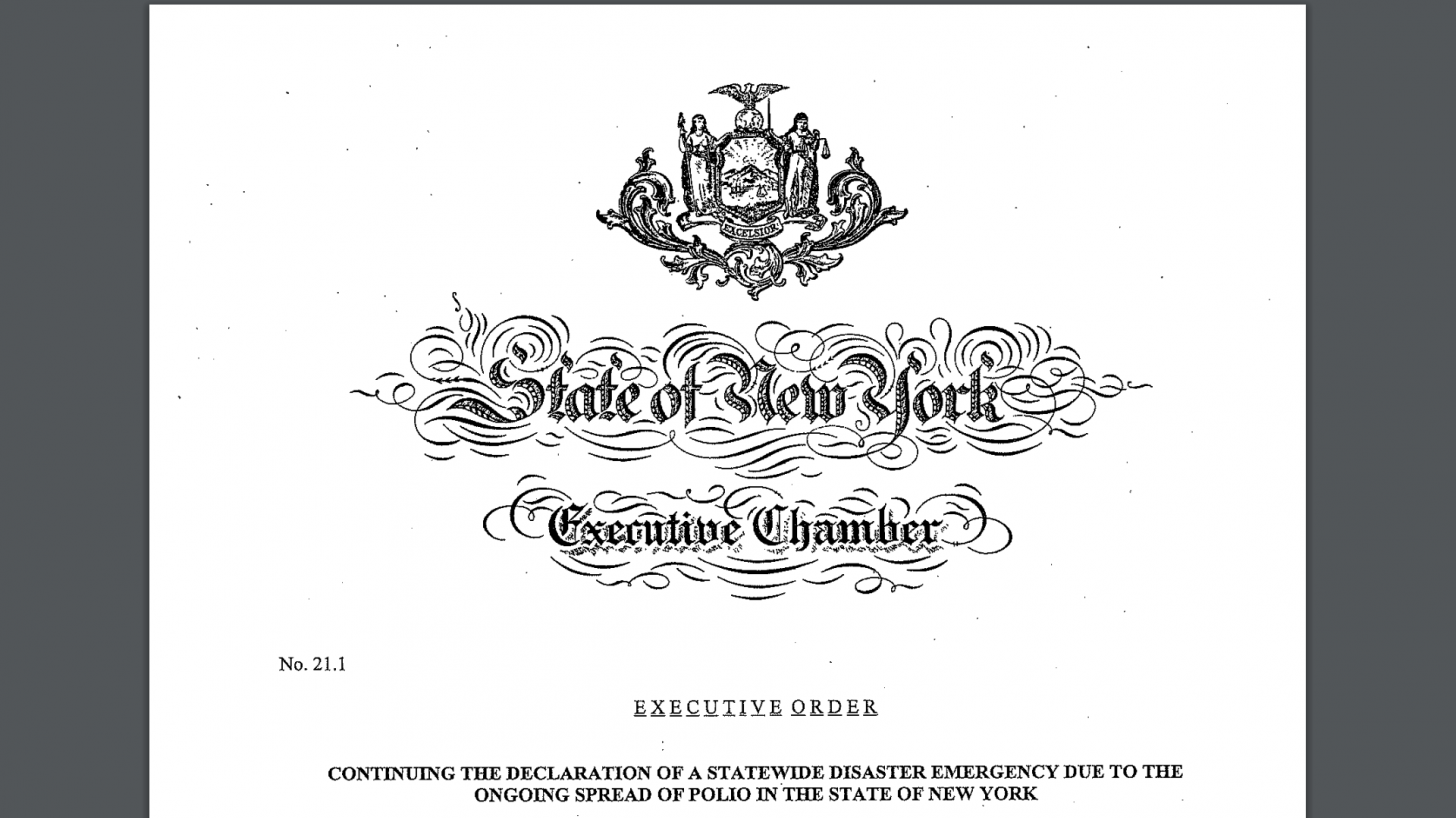 NY Governor Executive Order 