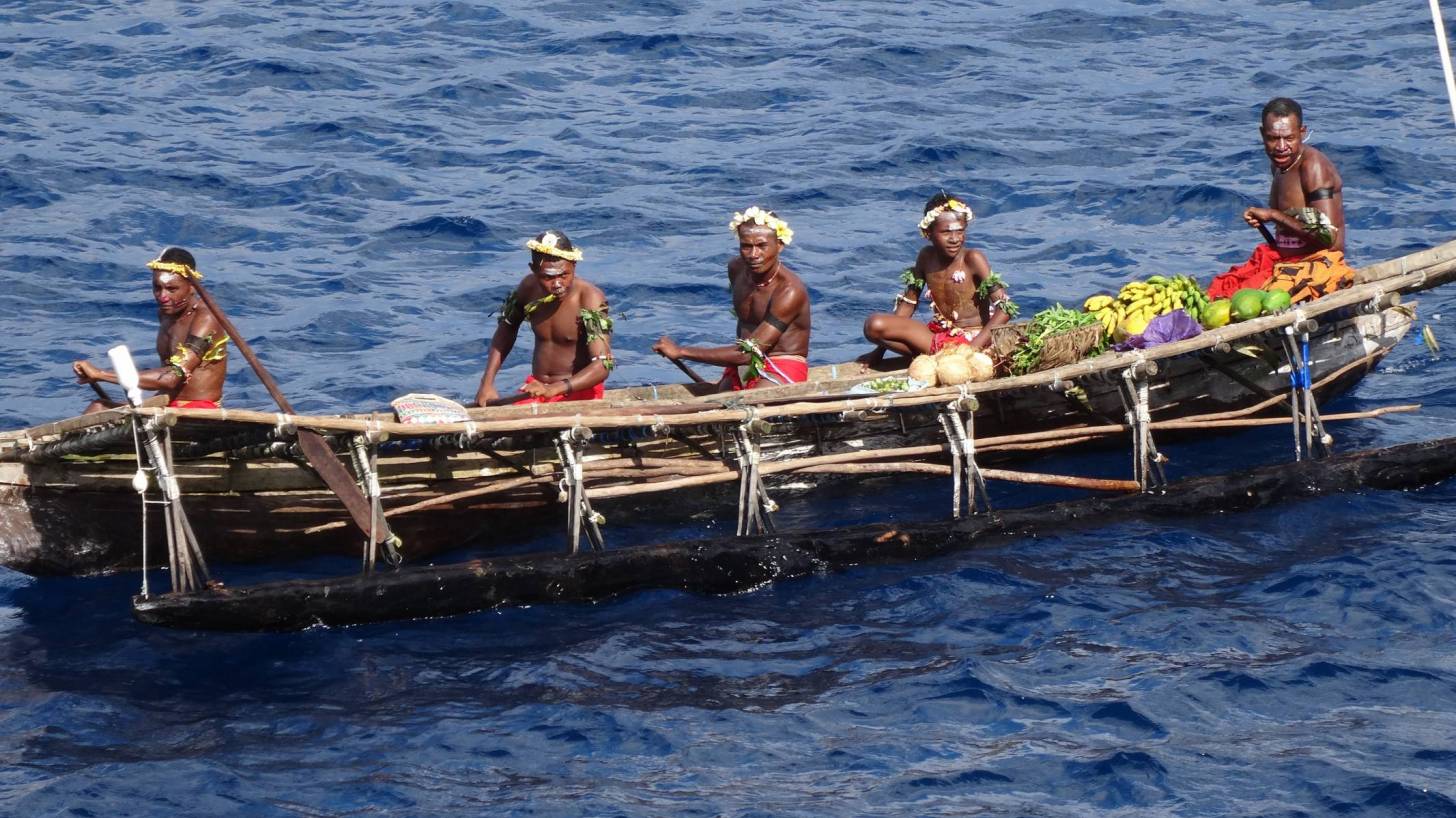 dug out canoe in papua new guinea