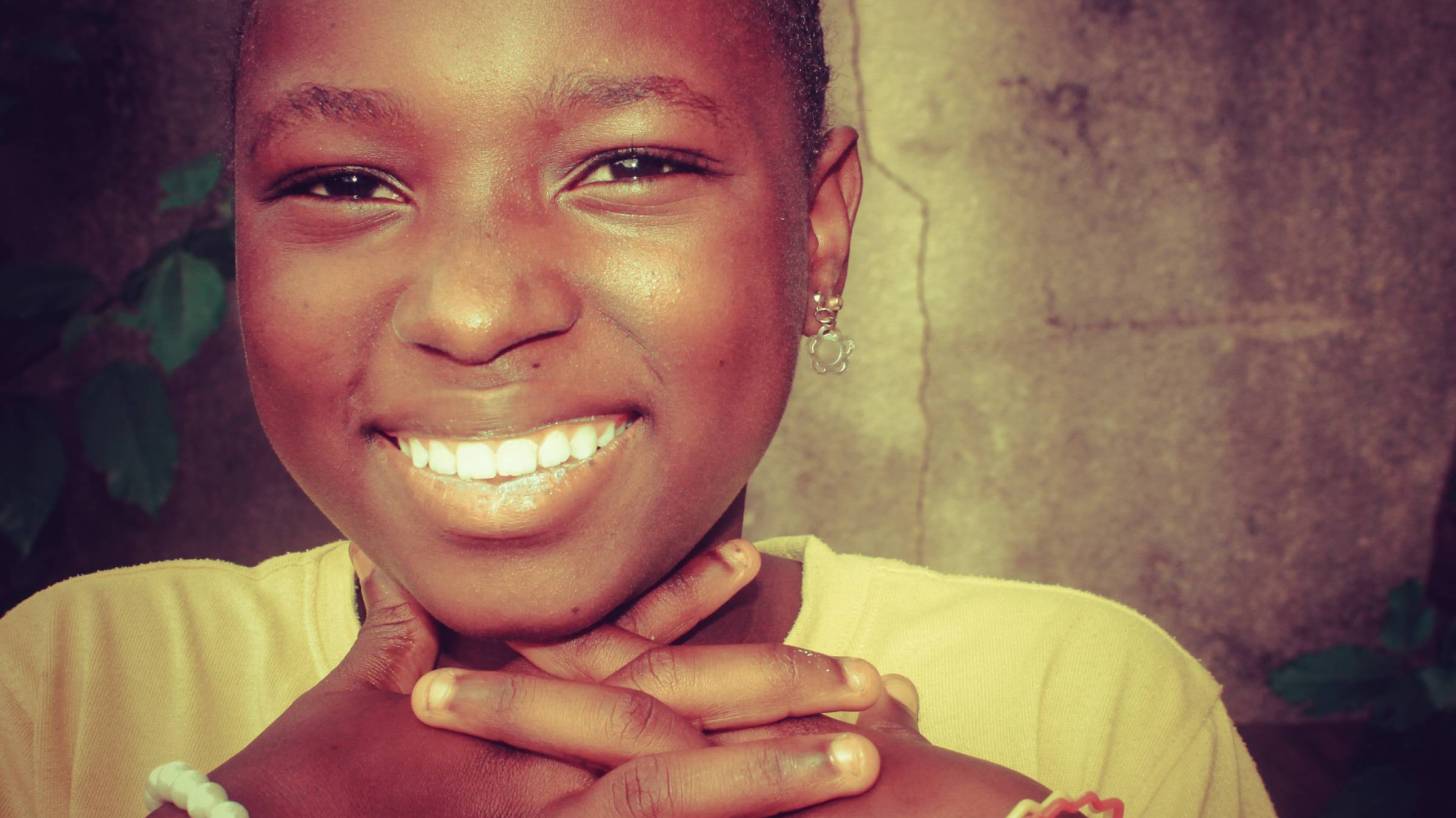 young african woman smiling