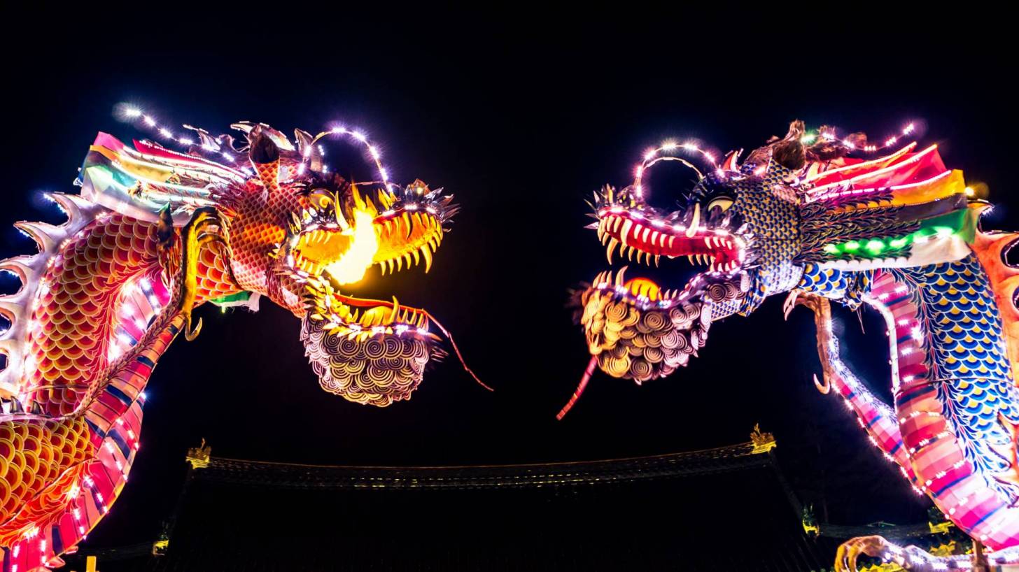 chinese lighted dragons