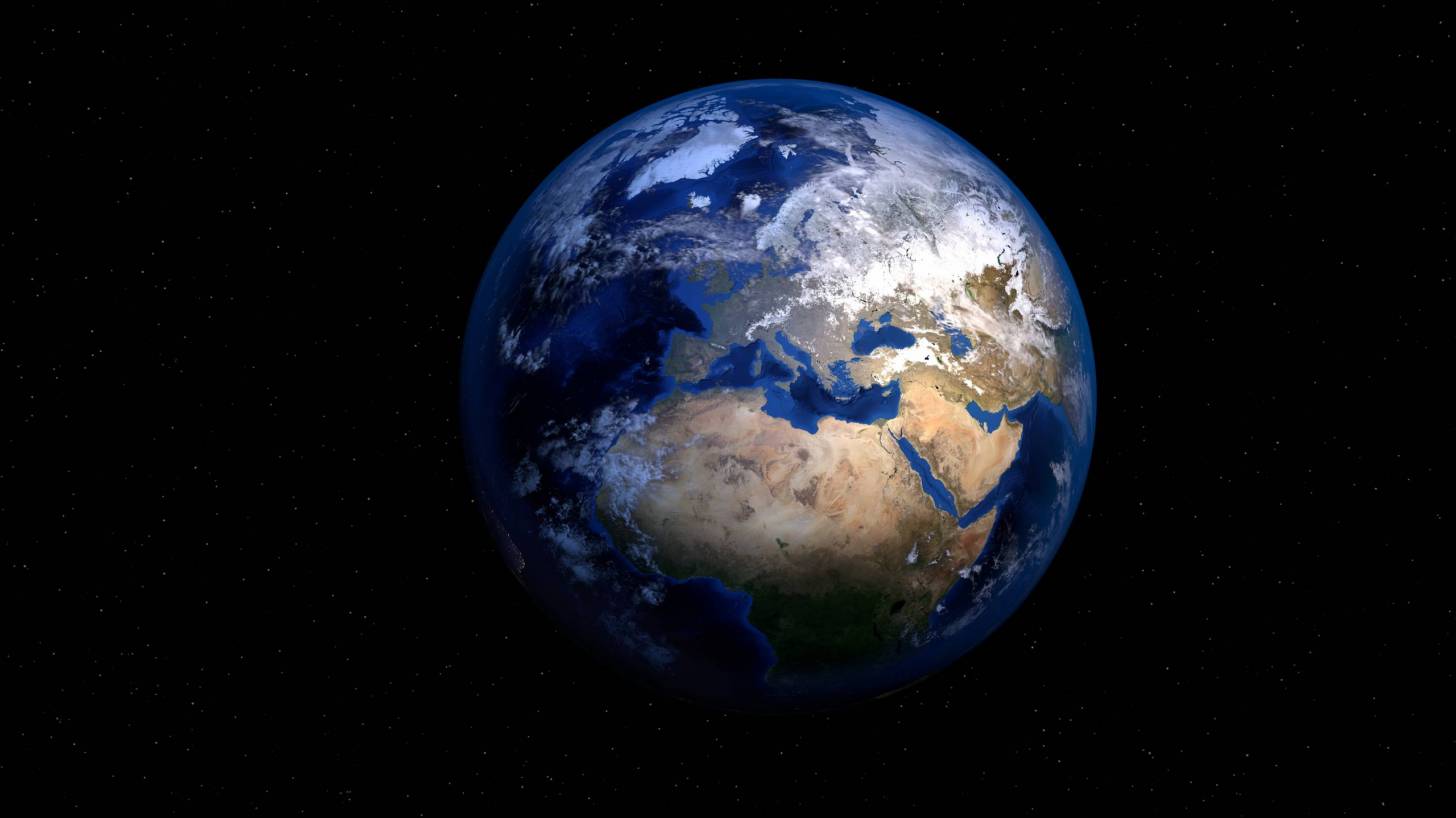 world globe from space, africa