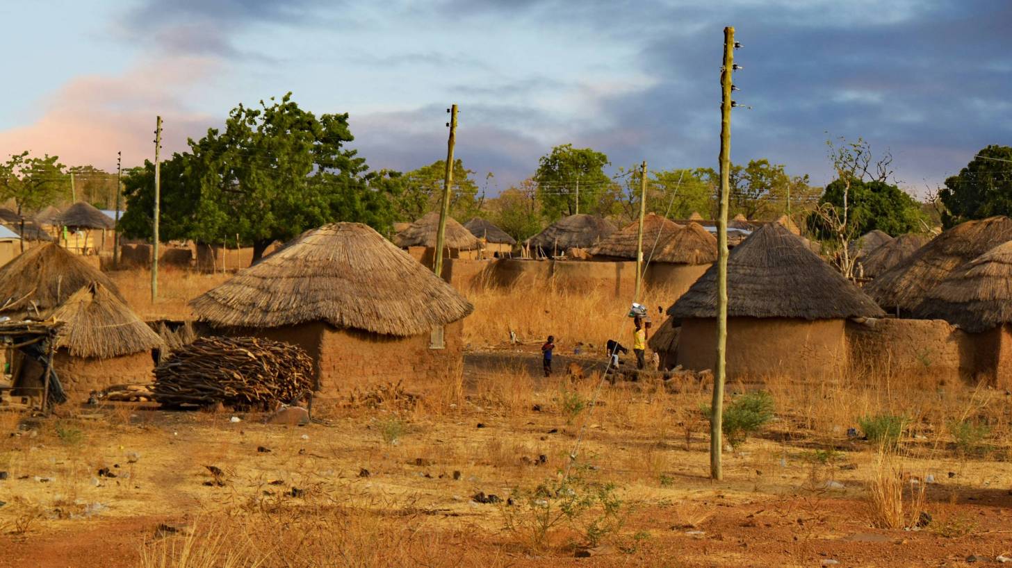 west african hut village