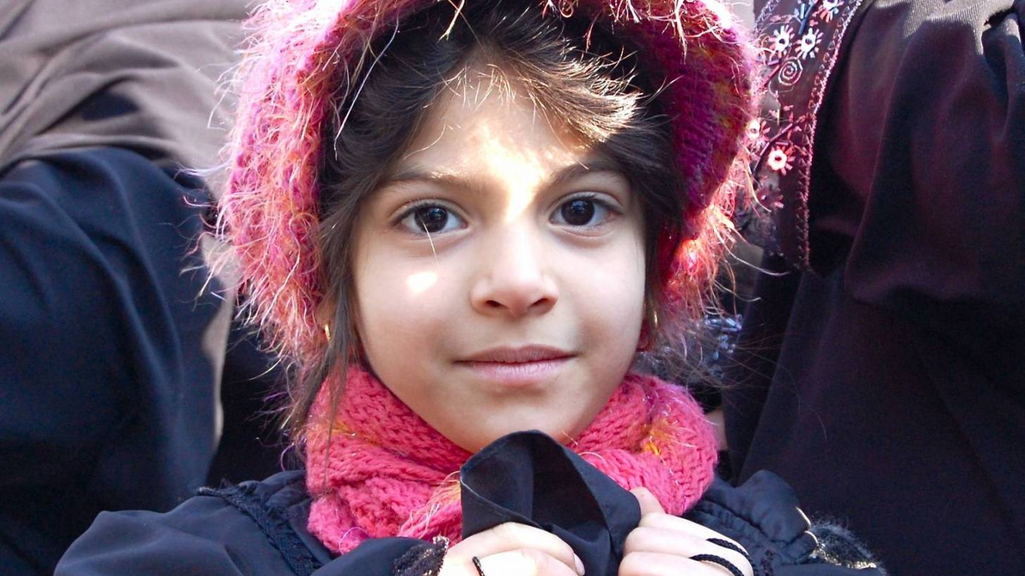 Iranian child smiling
