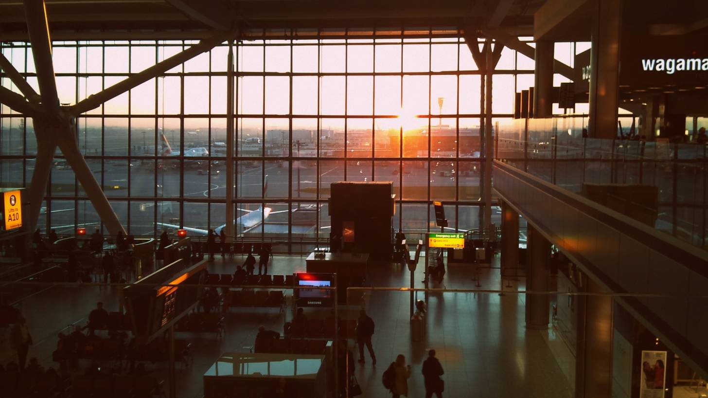 heathrow airport at sunrise