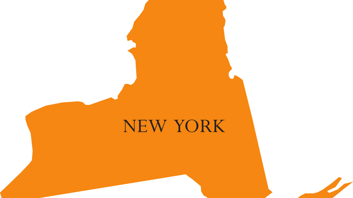 map of the state of NY