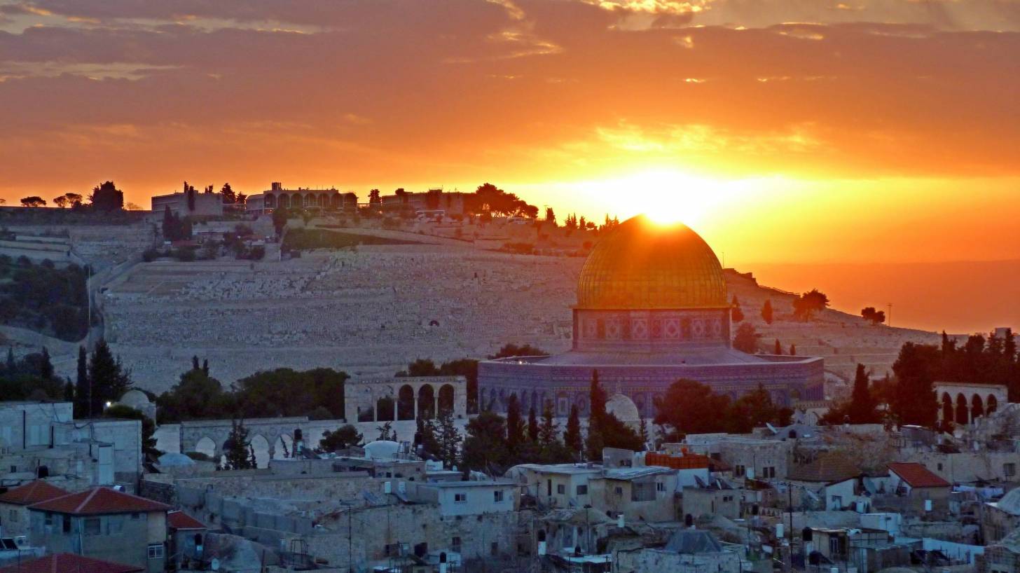 sunrise over Jerusalem