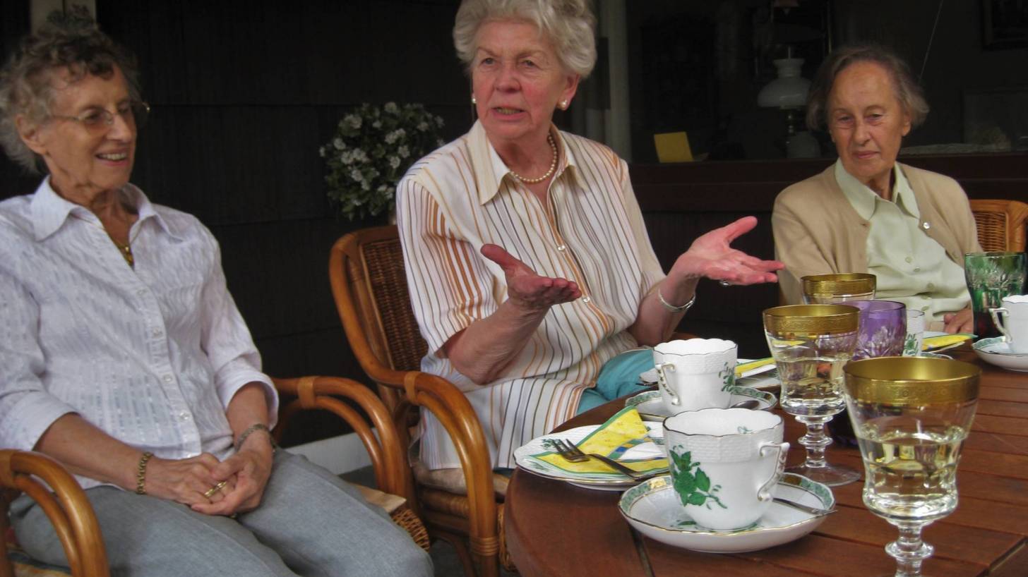 grannies having a tea party
