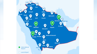 map of saudi airports