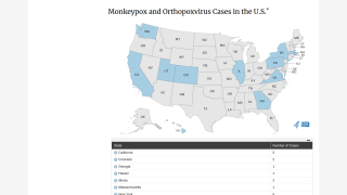 map of monkeypox cases in the US