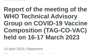 COVID-19 vaccinations April 14, 2023