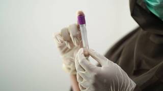 blood tests by a lab technician