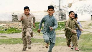 pakistani children running happy