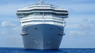 cruise ship in the open blue seas