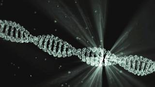 dna strand with light on it