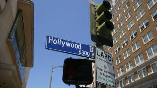 hollywood street sign in los angeles