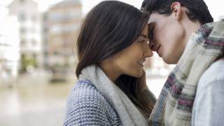 young adults romance kissing