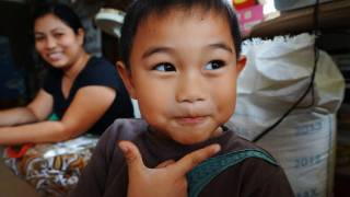 young filipino boy happy