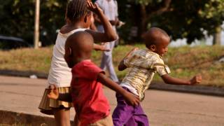 african children playing