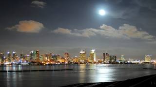 san diego with a full moon