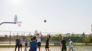 neighborhood basketball game