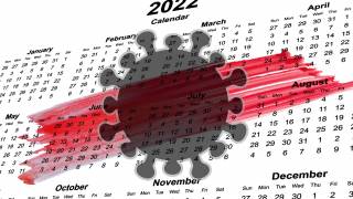 2022 calendar with covid sign