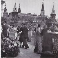 people dancing in the square