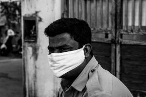 indian man with a mask