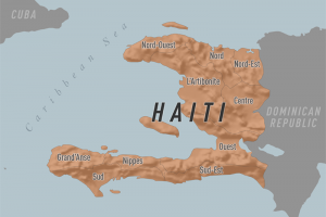 map of Haiti from the CDC