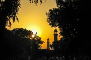 sun setting in Pakistan