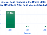chart of the Number of cases of polio in the us 